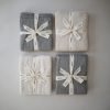 Mushie Knitted Deken 80x100cm Ribbed Gray Melange - Afbeelding 5