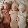 Mushie Ribbed Baby Beanie Beige Melange - Afbeelding 2