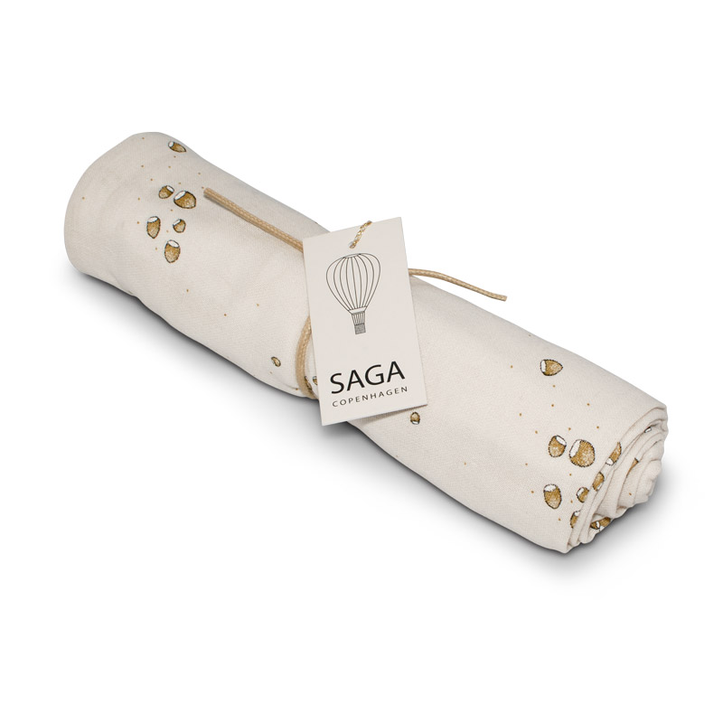 Saga Copenhagen Swaddle Hula 100x100cm Hazelnuts
