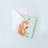 Goed Blauw Goudfolie Wenskaart Flamingo - Afbeelding 2
