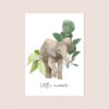 Goed Blauw Wenskaart Little Elephant