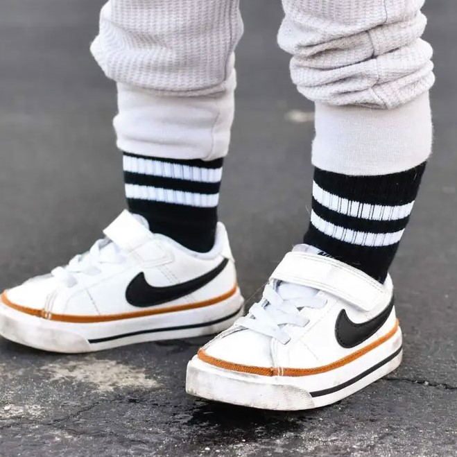 Kickin It Up Socks Katoen Black White - Afbeelding 2