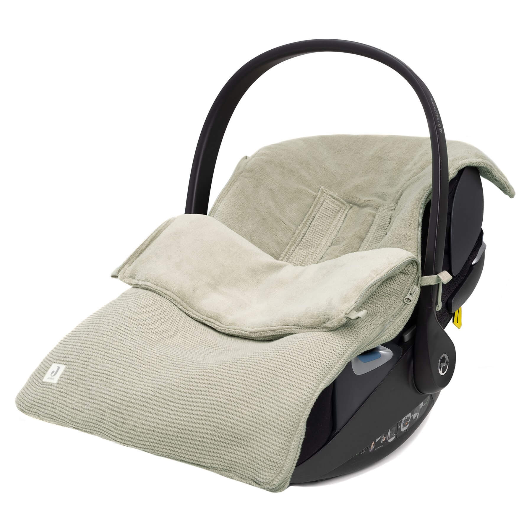 Jollein Voetenzak Voor Autostoel Basic Knit/Fleece Olive Green