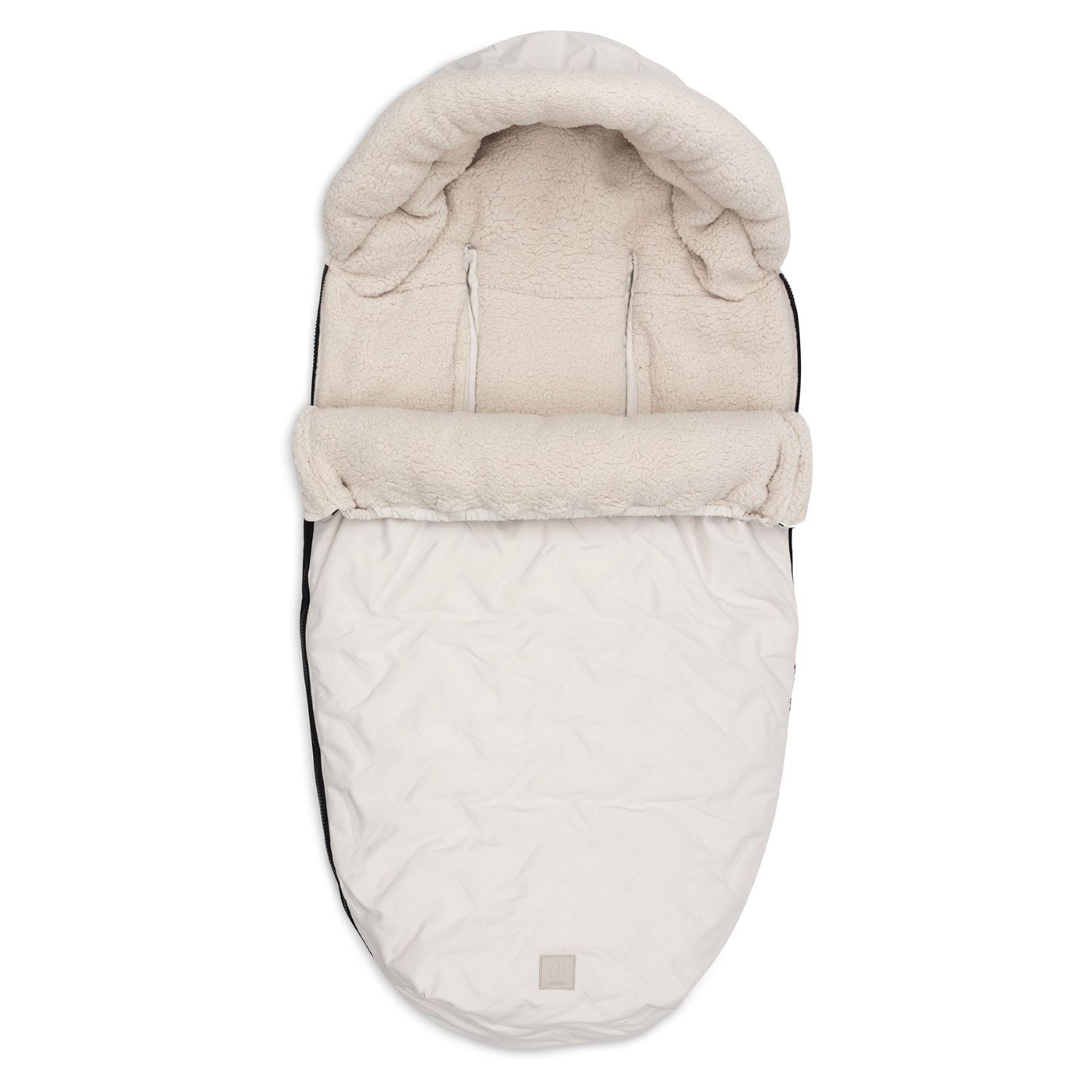 Jollein Voetenzak Voor Buggy/Kinderwagen Embossed Lily Sand - Afbeelding 2