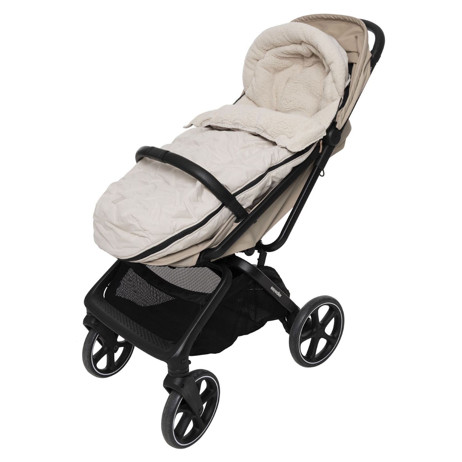 Jollein Voetenzak Voor Buggy/Kinderwagen Embossed Lily Sand - Afbeelding 6