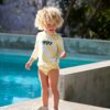 LÄSSIG UV Zwemshirt Long Sleeve Stripes Pale Yellow / Sea Salt - Afbeelding 5